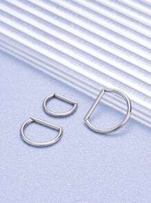 Aro para la nariz de 16G con forma de D, joyería de perforación de acero inoxidable, disponible con circonita cúbica facetada. Adecuado para el septo nasal, la nariz, el pabellón auricular, el hélix, los pendientes de cartílago y los anillos para el pezón. Adecuado para que las mujeres lo usen a diario, en fiestas, vacaciones, trajes de baño, tomar el sol, bares, bailes, reuniones, el Día de San Valentín