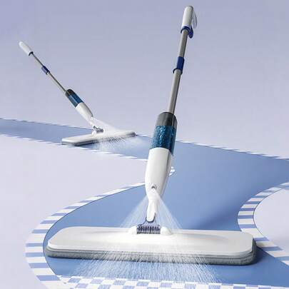 Balai avec fonction de pulvérisation, balai à vaporiser, balai à franges, balai à franges avec fonction de pulvérisation, balai à vaporiser, balai à franges humide, balai à franges avec réservoir d'eau et 5 tampons de nettoyage pour nettoyer la plupart des types de sols