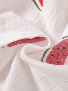 2pcs Baby Girls Comfortable Cute Watermelon Print Long Sleeve Shirt And Printed Pants Set - Multicolor - View 11