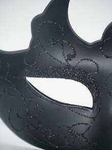 Couple Mask - Shiny Metal Wire Rispberry Rhinestone Venetian Mask Men's Carnival Mask (The Masks Are Hand-Painted, And The Lines May Be Errors, But They Do Not Affect The Use) - Black - View 7