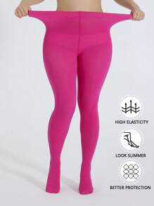 女士半双装加大码透明连裤袜，舒适