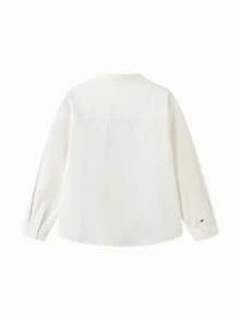 Balabala 儿童长袖衬衫，2025新款秋季格子纽扣衬衫 - 本白 - 查看 5