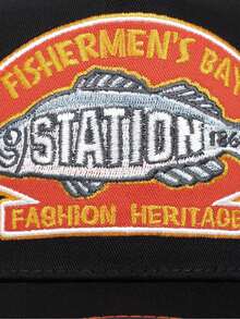 2026 Creative And Personalized New Breathable Cooling Mesh Hat STATION Fishbone Embroidery Men's Fashion Street Pop Hip Hop Hat Street Dance Skateboard Hat Women's Outdoor Bicycle Sports Sunshade Hat Daily Life Wearing Decorative Hat Multi Functional Adjustable Baseball Hat - Station Fish - View 9