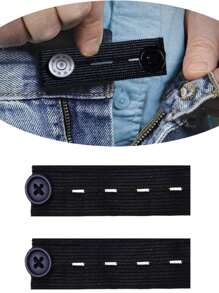 1/2/4pcs Waistband Extender Buckle Elastic Adjustable Pants Extension Maternity Pants Stretch Button