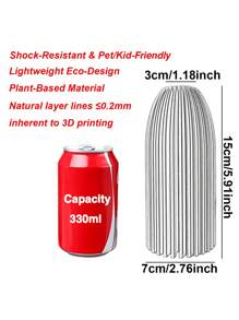 1 buc Vază de flori din plastic robust, incasabilă, stil minimalist modern, dungi verticale portocalii, design cilindric înalt, cu aranjament pufos de iarbă de pampas, piesă centrală de masă, vază decorativă pentru sufragerie, nuntă, petrecere, decor de casă