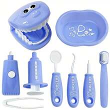 9pcs Plastic Dentist Simulation Game Set, Medical Tools Children Role Play Toys, Educational Puzzle Toys