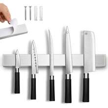 ¡RecomendadoSoporte Magnético para Cuchillos de Pared, Soporte de Acero Inoxidable para Cuchillos de Cocina, Iman para Cuchillos de Cocina, Tira de Iman Soporte para Cuchillos Bloque para Utensilios (40cm)¡Top de Temporada - 61 centímetros - Ver 3