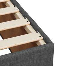 vidaXL Boxspringbett mit Matratze Dunkelgrau 80x200 cm Stoff - Grau - Übersicht 11