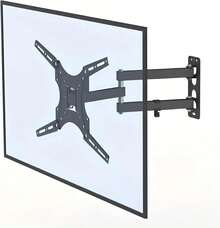 Soporte articulado de Pared para TV, Universal, Pantallas de 14 a 55 Pulgadas, inclinable y Giratorio, hasta 40 kg, - Negro - Ver 4