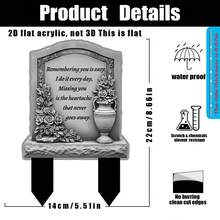 Halloween Grabstein Yard Schilder - 6er Pack Kunststoff Friedhof Deko mit Stäben für den Rasen, Outdoor Gruselszene Requisiten - langanhaltend, ohne Strom, federlos - perfekt für Halloween Party Dekorationen