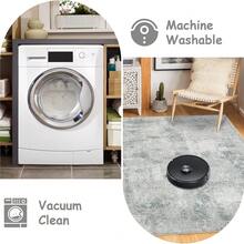 Bedding Large Rugs For Living Room 140x200cm, Modern Boho Washable Area Rug With Non Slip Backing, Soft Short Pile Carpet For Bedroom, Kitchen, Dining Room - Boho Grey - View 8