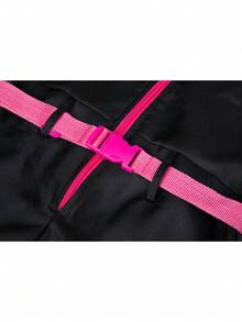 1 套黑色游戏/电影风格万圣节小丑服装，成人男女通用舞台角色扮演连体衣，配有手套和腰带 - 黑色 - 查看 5