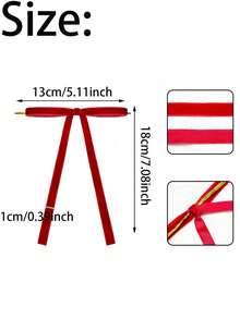 10/20 Peças Laços de Veludo Vintage para Decoração de Natal, 5 X 7 Polegadas, Artesanato de Guirlanda, Laços para Árvore de Natal, Fitas Pendentes para Artesanato e Presentes de Natal, Casamento, Aniversário, Feriados, Decoração Interna e Externa, Festa, Guirlanda - Multicolorido - Visão 7