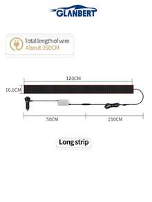 GLANBERT Halloween Thriller: Light Up Your Car! - 1 Set Of 79-Inch Truck Car Demon Eye LED Pixel Panel Light, APP Control, Soft Light Foldable, Rolling Lights, Suitable For Windshield, 12V/24V, New Car LED Soft Light Screen Lamp, Ultra-Thin Dynamic Demon Eye Light, Customizable Mobile App Control - Multicolor - View 16