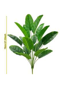 1pc Artificial Palm Tree Large Leaf Banana Leaf Fan Leaf, Suitable For Indoor/Outdoor Decor, Home, Hotel, Garden, Office, Wedding, Holiday Scenes, Floor Standing, Multi-Purpose Room Decor, Greenery Architectural Style (No Planter)