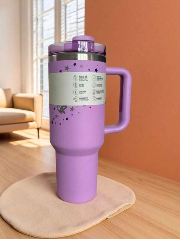 2025 Neu 1,2 Liter Edelstahl Thermobecher, Edelstahl Wasserflasche mit doppelter Wand Vakuumisolierung, tragbarer Trinkbecher für Kaffee auf Eis, Sommergetränke, ideal für Reisen, Zuhause, Büro