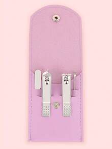 4-Piece Stainless Steel Manicure Set Include Nail Clipper And Portable Nail File, Professional Grooming Tool Kit For Travel Or Home Use - Multicolor - View 8