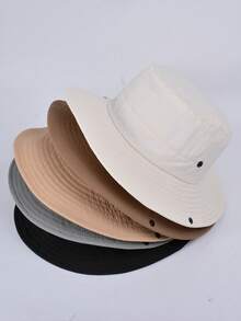 1pc Versatile Cowboy Hat/Bucket Hat, Foldable, Suitable For Men & Women, Spring/Summer, Outdoor Activities, Sun Protection, Random Style - Cowboy Hat - View 9