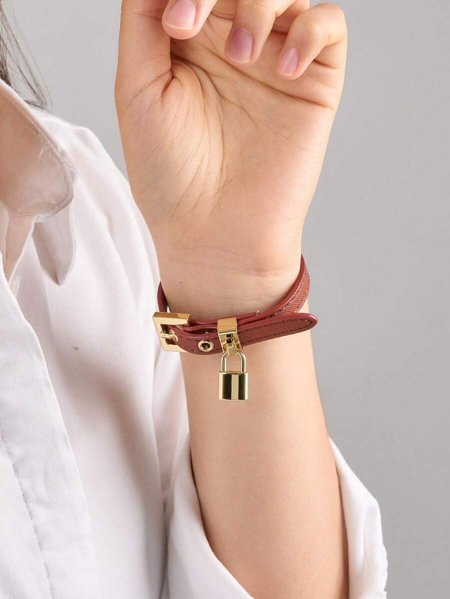 1 pieza Pulsera con cierre, accesorio de muñequera de moda, adecuado para uso diario, fiestas, regalos de viaje de la mujer, multicolor, longitud ajustable