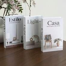 2 peças/3 peças Livros Decorativos Falsos Dobráveis, Ornamentos de Livros Decorativos Minimalistas para Casa, Showroom