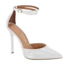 Vizzano Women's Pumps, High Thin Heel, Pointed Toe, Patent Leather, Modern Comfort - 清漆白色 - 查看 2