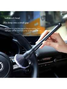 1 Peça Escova de Limpeza de Carro com Cerdas Macias e Cabeça Plana de Alta Qualidade - Limpador de Saída de Ar, Conjunto de Escovas para Frestas, Kit de Ferramentas Portátil de Limpeza de Saídas de Ar e Frestas de Carro