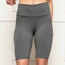 Bermuda Feminina Suplex Cós Alto Academia Fitness Confortável