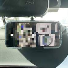 1pc Rear Seat Headrest Mounted Phone Holder, No Installation Required, Stable, Carbon Fiber-Plastic Composite Material, Fits All Vehicles & Smartphones, Rear Seat Entertainment & Navigation Accessory, Travel Essential, Car Gadget, Birthday/Daily Gift