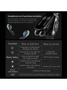 二合一新款无线耳机手表 5.3无线智能通话手表内置耳机智能手表多功能运动手表表带无线耳机便捷接收手机音乐 - 彩色 - 查看 8