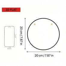 2D Plat Attrapeur d'Arbre de Noël Festif - Rond Acrylique de 8 Pouces X 8 Pouces à Suspendre à la Fenêtre pour Décorations de Fêtes et Toute l'Année, Idéal pour les Porches, Maisons et Jardins, Cadeaux Parfaits pour la Famille et les Amis