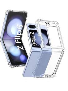 Transparent Acrylic + TPU Edge Protection Case For Samsung Galaxy Z Flip 7 FE/Z Flip 6 5G, Clear Back Cover, Anti-Yellowing (Transparent)