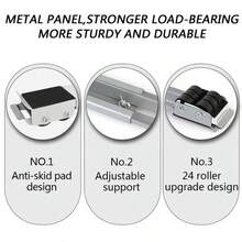 24-Wheel Adjustable And Retractable Washing Machine, Dryer, Refrigerator, Sofa Base Mobile Roller Bracket, Movable Clothes Hanger Dryer Universal Multi-Function Bracket, Suitable For Various Electrical Appliances And Furniture Footrest Bracket