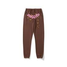 Spider Web Fashion Hip-Hop Printed Flower Hoodie, European And American Brand Large-Sized Loose Men's And Women's Hooded Sweatshirt Set - 棕色 - 查看 3