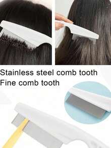 1/2/8pcs Random Color(Large Comb) Anti-Dandruff Super Dense Teeth Fine-Tooth Comb, Head Scalp Cleaner, Lice And Nit Removal Tool,Hair Clips,Hair Accessories - Multicolor - View 2