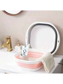Portable Foldable Foot Care Basin, Foldable Bathtub, Laundry Basket, Dish Basin, Hand-Washing And Vegetable-Washing Basin, Space-Saving Storage Containers, Portable Foldable Silicone Basin, Foldable Washbasin, Foot Soaking Tub, Travel Portable Foot Rinsing Basin, Foot Care Tools, Household Necessities, Home Decoration, Christmas, Halloween, Back-To-School Dormitory Supplies