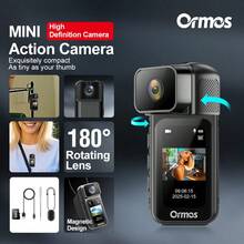 2.7K Compact Portable Camera, Wi-Fi-Enabled Thumb-Action Portable Camera, Magnetic Portable Camera With Audio Recording Function (Equipped With A 1.47-Inch High-Definition Display, A 180-Degree Rotatable Lens, Suitable For Portable Video Recording And Pet Companionship) (32G Memory Card, Black) - màu đen - Xem 2