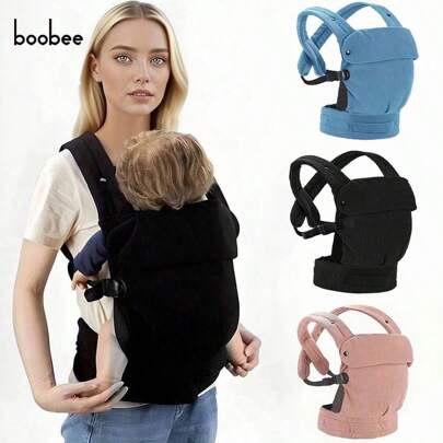 1pc Adjustable 4-In-1 Baby Carrier, Soft Corduroy Material, Lightweight & Breathable, Convenient For Moms Going Out