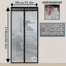 AIYYIPA 1 pieza Cortina magnética aislante para puerta - Cortina de puerta para aire acondicionado, diseño de sellado automático, cálida en invierno y fresca en verano, material de EVA, adecuada para cocina, dormitorio, balcón, universal para todas las estaciones, Navidad y Halloween