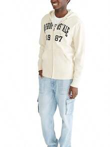 Sudadera con capucha con cremallera completa y logo Aero - Arco - Niebla - Ver 3