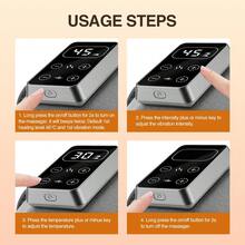 Hailicare 无绳电动膝关节按摩器，3种振动模式，5级加热，热敷肩肘按摩器，关节肘膝加热垫，热疗膝关节按摩器 - 灰色 - 查看 10