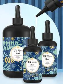 1 قطعة راتنج إيبوكسي فوق بنفسجي صلب 100/200/500 جرام، نوع صلب شفاف بلوري لصناعة المجوهرات والحرف اليدوية - راتنج الأشعة فوق البنفسجية - مشاهدة 1