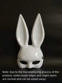 1 Peça Máscara de Barra de Desempenho, Palco de Boate, Cosplay de Orelha de Coelho Meia Face, Jogo de Papel, Decoração de Festa de Máscaras de Carnaval de Halloween