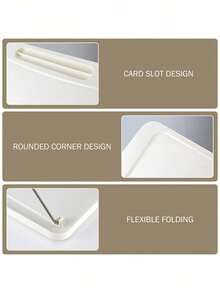 Foldable Portable Compact Table, Lightweight Plastic Multifunctional Table, Apartment, Home Desk, Suitable For Bedroom, Office, Camping And Travel-Space-Saving Design Without Assembly, Multi-Color Optional, Modern And Simple Style, Ideal Gift Compatible With Notebook Computers, Books And Snacks. - Multicolor - View 13