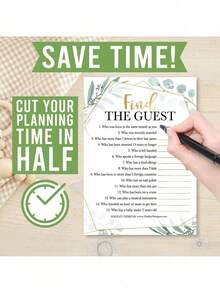 Trivia & Find The Guest Games, 25 Pieces, Hadley Designs, Baby Shower Games, Baby Shower Game, Games For Baby Shower, Baby Shower Games>Party Games, Summer Party, Summer - 綠化 - 查看 5