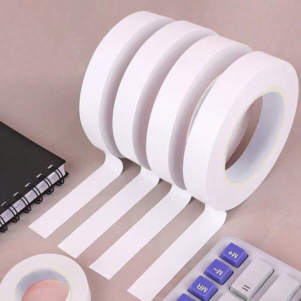 5pcs Double-Sided Adhesive Tape, High Strength, Thin, High Viscosity, Suitable For Students, Office, Crafts