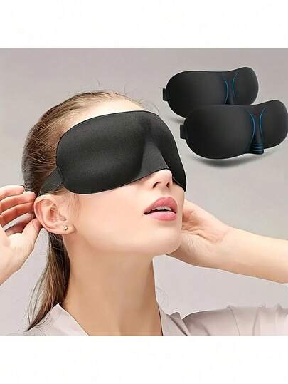 قناع نوم قابل للحمل، قناع عين للنوم والاسترخاء، مناسب للسفر، مصمم للرجال والنساء، بشكل متقوس يحجب الضوء بالكامل، مثالي للنوم القيلولة، الرحلات الجوية وجودة النوم الأفضل - مريح، قابل للتعديل، مناسب للنوم، السفر ليلاً، النوم القيلولة، حجب الضوء، ناعم ومريح للنوم، السفر، المكتب، المدرسة، لوازم العودة إلى المدرسة