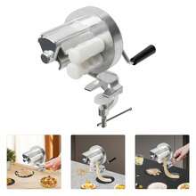 Macchina per la pasta professionale a manovella, 6 in 1 per tagliatelle/gnocchi/cavatelli, corpo in acciaio inox con regolatore di larghezza della pasta, facile da pulire e lavabile in lavastoviglie, per uso domestico e nella ristorazione