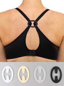 Multiple Pcs Oval Bra Strap Clips, Criss-Cross Adjustable Bra Strap Clips, Invisible Bra Strap Clips To Prevent Bra Slippage And Uplift Bust - Multicolor - View 9