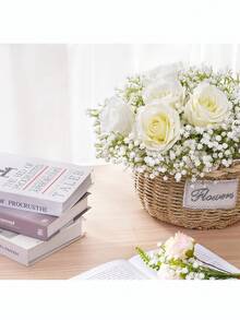 18 Stücke künstliche Schleierkraut Blumen mit Stielen, realistische künstliche Blumen für Zuhause, Büro, Blumenarrangements, Gartendekoration, Hochzeit, Geburtstag, Brautgeschenke