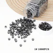 Hair Ring 500/1000 Pcs 5mm Silicone Lined Micro Rings Links Beads For I Tip Hair Extension Tools . 5Colors Optional